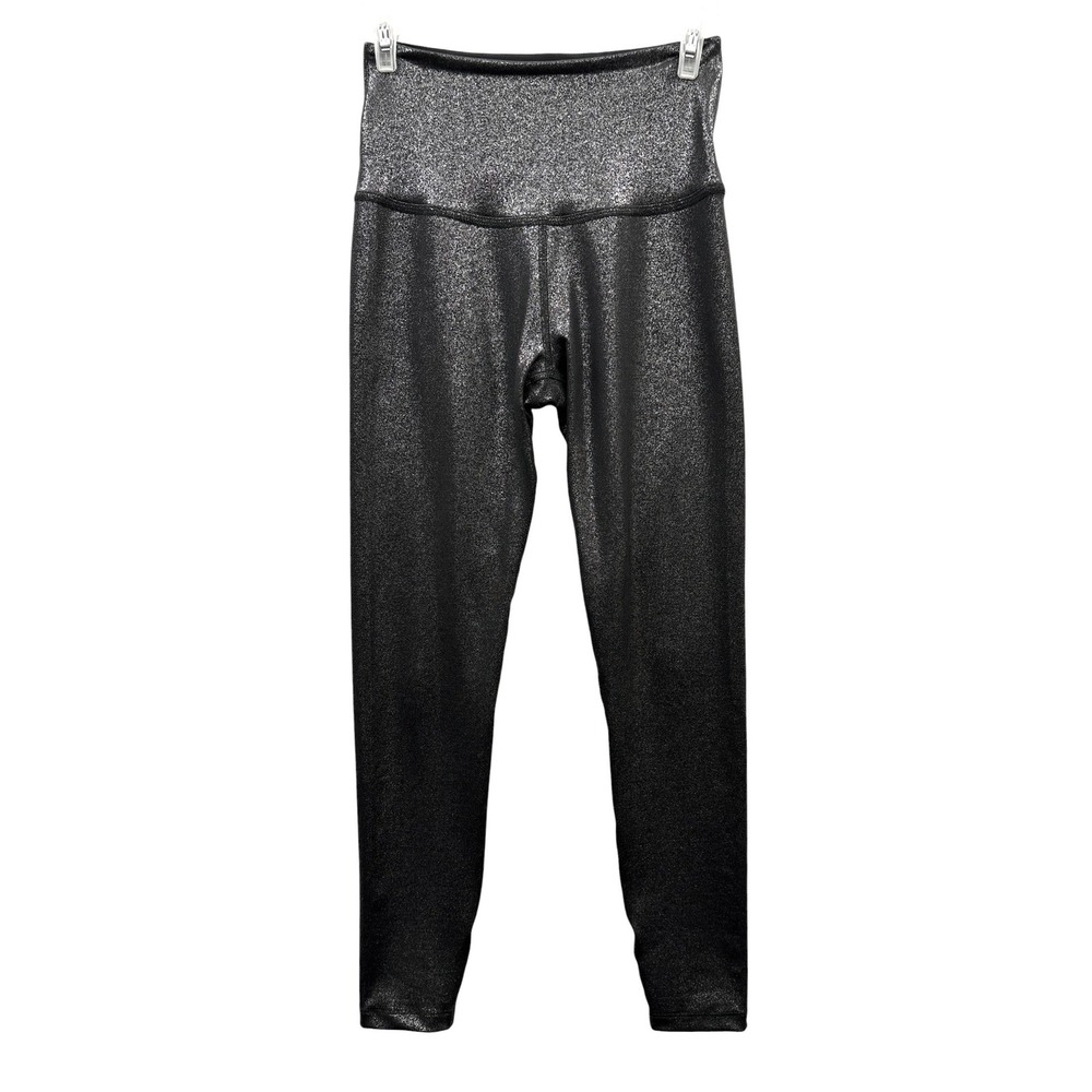 Beyond Yoga Twinkle High Waisted Shimmer Leggings Black Metallic Activewear S
